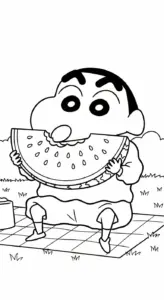 in tranh tô màu Tranh Tô Màu Shin cho bé 8 tuổi