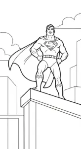 tranh tô màu Tranh Tô Màu Superman cho bé 7 tuổi miễn phí