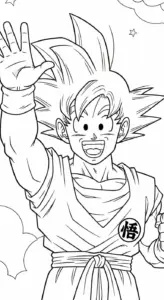 tải hình tô màu Songoku cho bé 8 tuổi