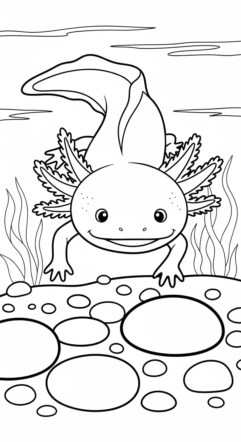 tải hình tô màu Tranh Tô Màu Axolotl không mất tiền