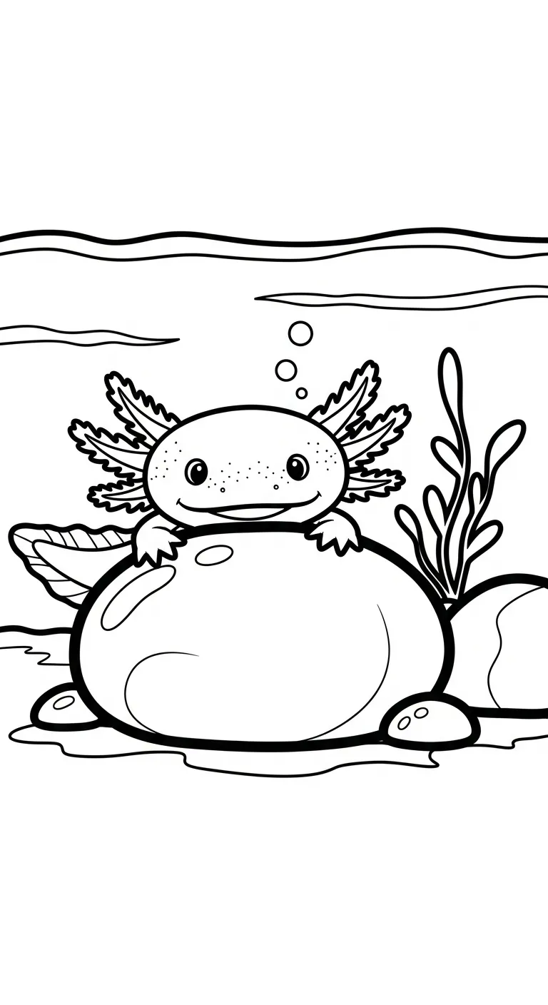 download tranh tô màu Tranh Tô Màu Axolotl cho bé