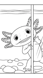 tải hình tô màu Tranh Tô Màu Axolotl cho bé