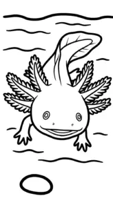 tranh tô màu Tranh Tô Màu Axolotl cho bé tải về
