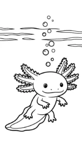 download hình tô màu Tranh Tô Màu Axolotl miễn phí