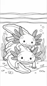 tranh tô màu Tranh Tô Màu Axolotl cho bé tải về