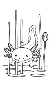 tranh tô màu Tranh Tô Màu Axolotl cho bé mới nhất