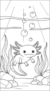 tải tranh tô màu Tranh Tô Màu Axolotl cho bé miễn phí