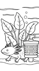in hình tô màu Tranh Tô Màu Axolotl cho bé