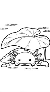 tải hình tô màu Tranh Tô Màu Axolotl cho bé 3 tuổi