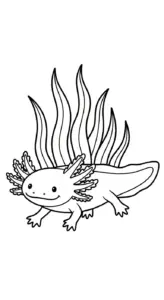 tải tranh tô màu Tranh Tô Màu Axolotl cho bé 7 tuổi