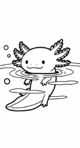 tải tranh tô màu Tranh Tô Màu Axolotl cho bé 7 tuổi
