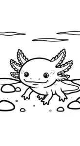 hình tô màu Tranh Tô Màu Axolotl tập tô