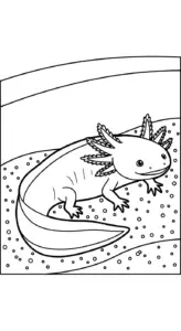 tải tranh tô màu Tranh Tô Màu Axolotl cho bé 6 tuổi