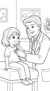 tải hình tô màu Tranh Tô Màu Bệnh Viện miễn phí