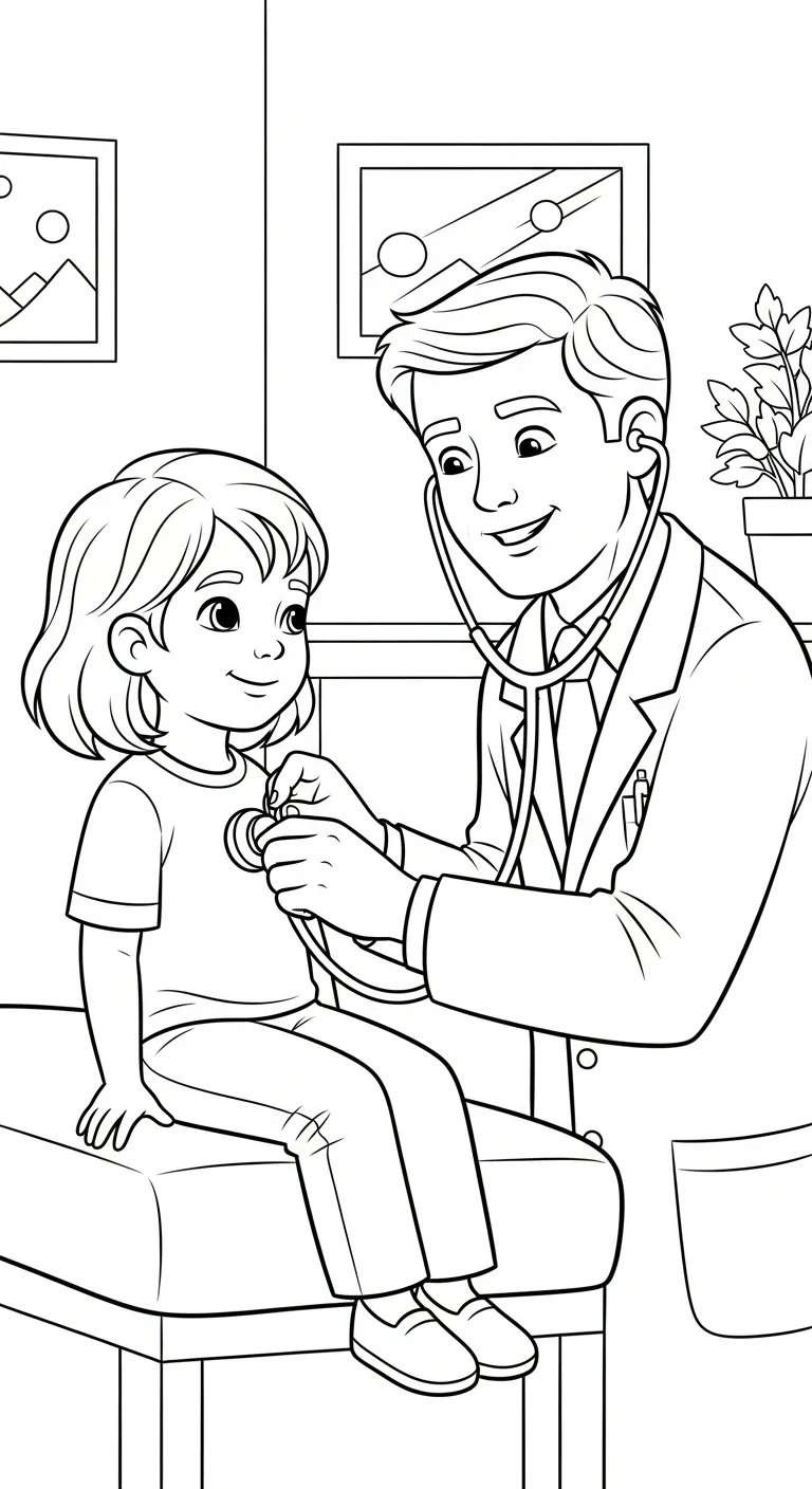 tải hình tô màu Tranh Tô Màu Bệnh Viện miễn phí