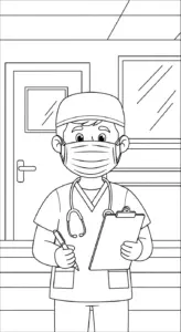 hình tô màu Tranh Tô Màu Bệnh Viện cho bé 8 tuổi miễn phí