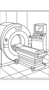 file tranh tô màu Tranh Tô Màu Bệnh Viện cho bé 4-5 tuổi