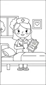hình tô màu Tranh Tô Màu Bệnh Viện tập tô