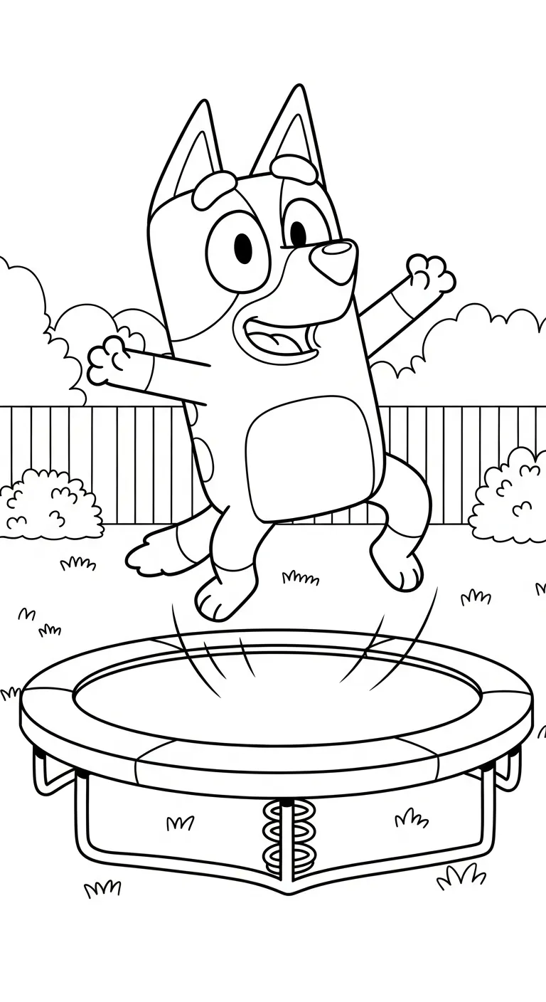 download tranh tô màu Bluey miễn phí