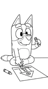 tải tranh tô màu Bluey