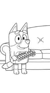 tải hình tô màu Bluey cho bé 5 tuổi