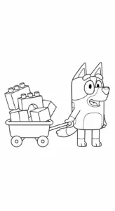 tải hình tô màu Bluey cho bé miễn phí