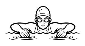 tranh tô màu Bơi Lội cho bé 5 tuổi miễn phí