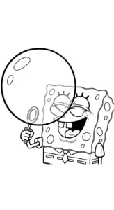 hình tô màu Bọt Biển Tinh Nghịch cho bé tải miễn phí
