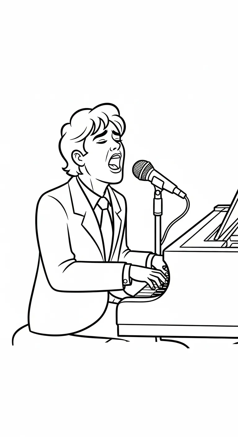 tranh tô màu Ca Sĩ cho bé 7 tuổi miễn phí