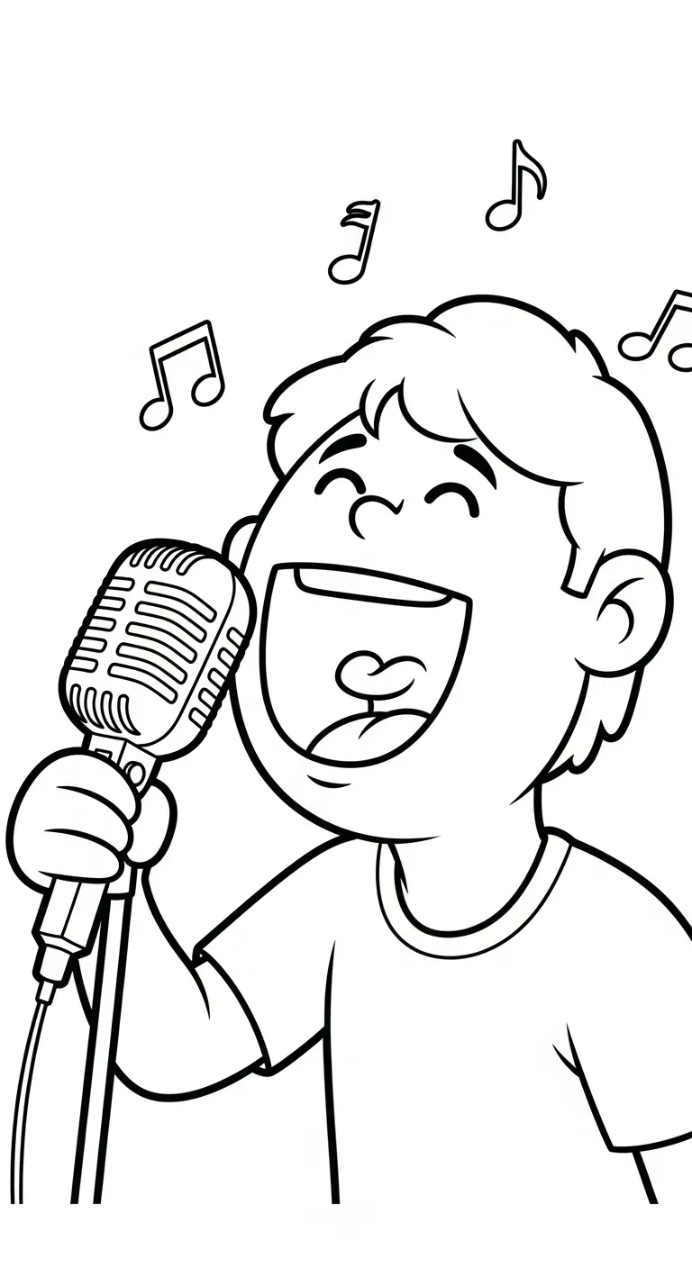 tải hình tô màu Ca Sĩ miễn phí