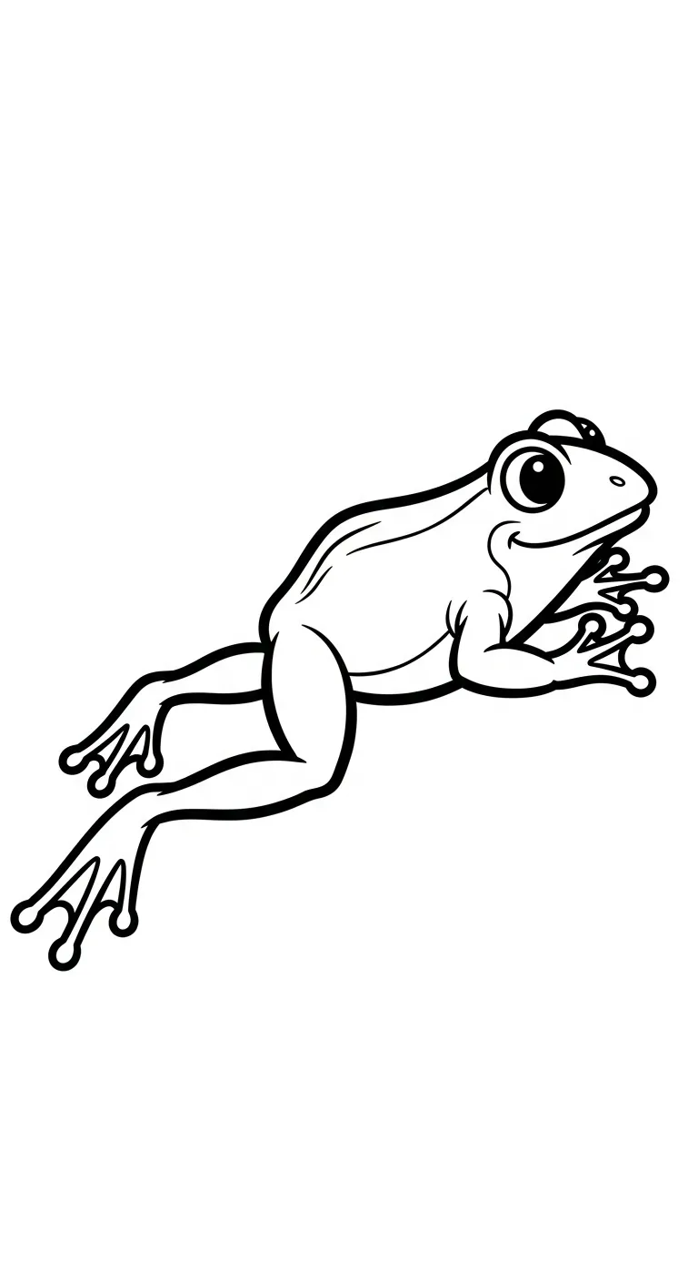 in hình Con Ếch cho bé tập tô