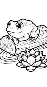 in hình tô màu Con Ếch