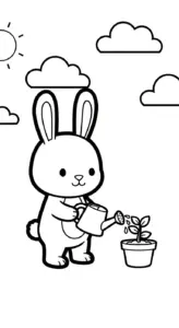 tranh tô màu Tranh Tô Màu Con Thỏ cho bé mới nhất