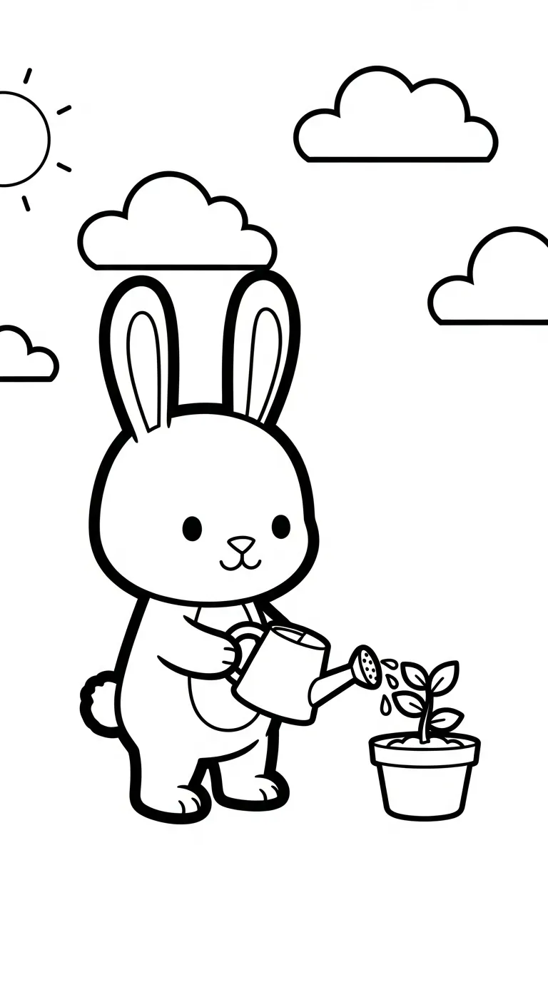 tranh tô màu Tranh Tô Màu Con Thỏ cho bé mới nhất
