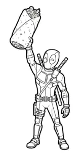 tải file hình tô màu Deadpool