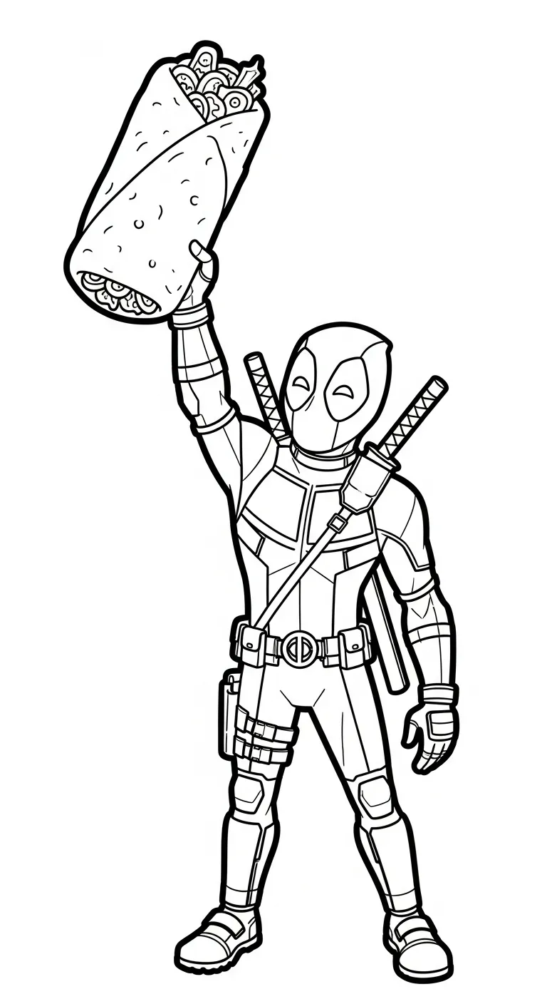 tải file hình tô màu Deadpool 1