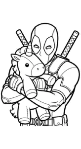 tải hình tô màu Deadpool miễn phí