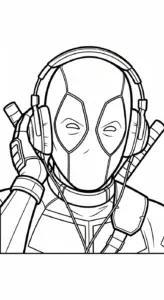 tranh tô màu Deadpool cho bé mới nhất
