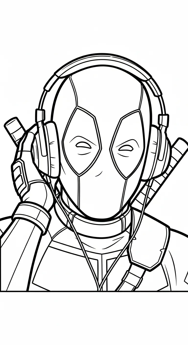 tranh tô màu Deadpool cho bé mới nhất