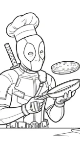file tranh tô màu Deadpool cho bé in