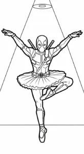 in hình tô màu Deadpool cho bé 7 tuổi