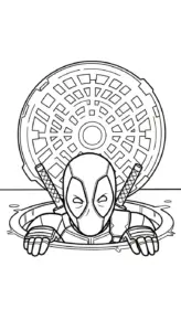 hình tô màu Deadpool cho bé 7 tuổi miễn phí