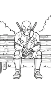 tải tranh tô màu Deadpool cho bé 5 tuổi
