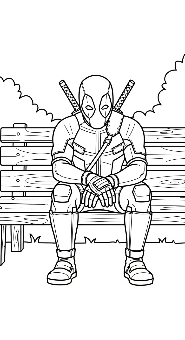 tải tranh tô màu Deadpool cho bé 5 tuổi