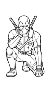 tải hình tô màu Deadpool cho bé 6 tuổi