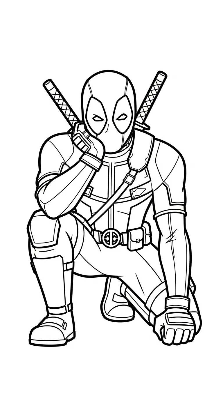 tải hình tô màu Deadpool cho bé 6 tuổi