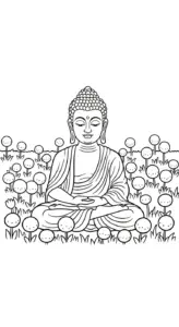 in tranh tô màu Đức Phật