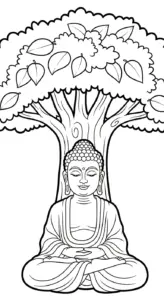 hình tô màu Đức Phật cho bé 7 tuổi
