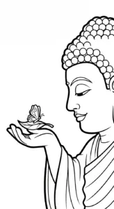 hình tô màu Đức Phật cho bé 8 tuổi