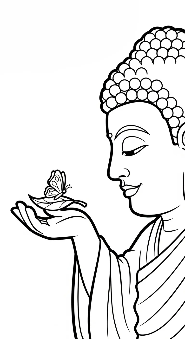 hình tô màu Đức Phật cho bé 8 tuổi